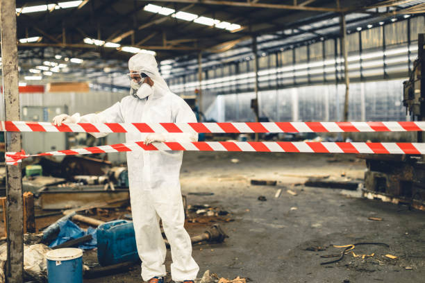 Professional Sewage Cleanup technician working in Hubertus, WI